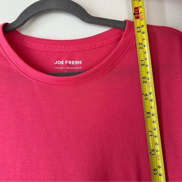Joe Fresh relaxed fit t-shirt Women's small Red pink basic tee sustainable blend - Picture 4 of 8